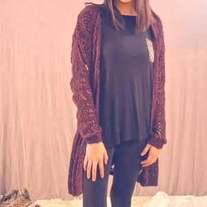 Maroon Cardigan